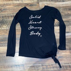 Black Work Out Long Sleeve Shirt🖤